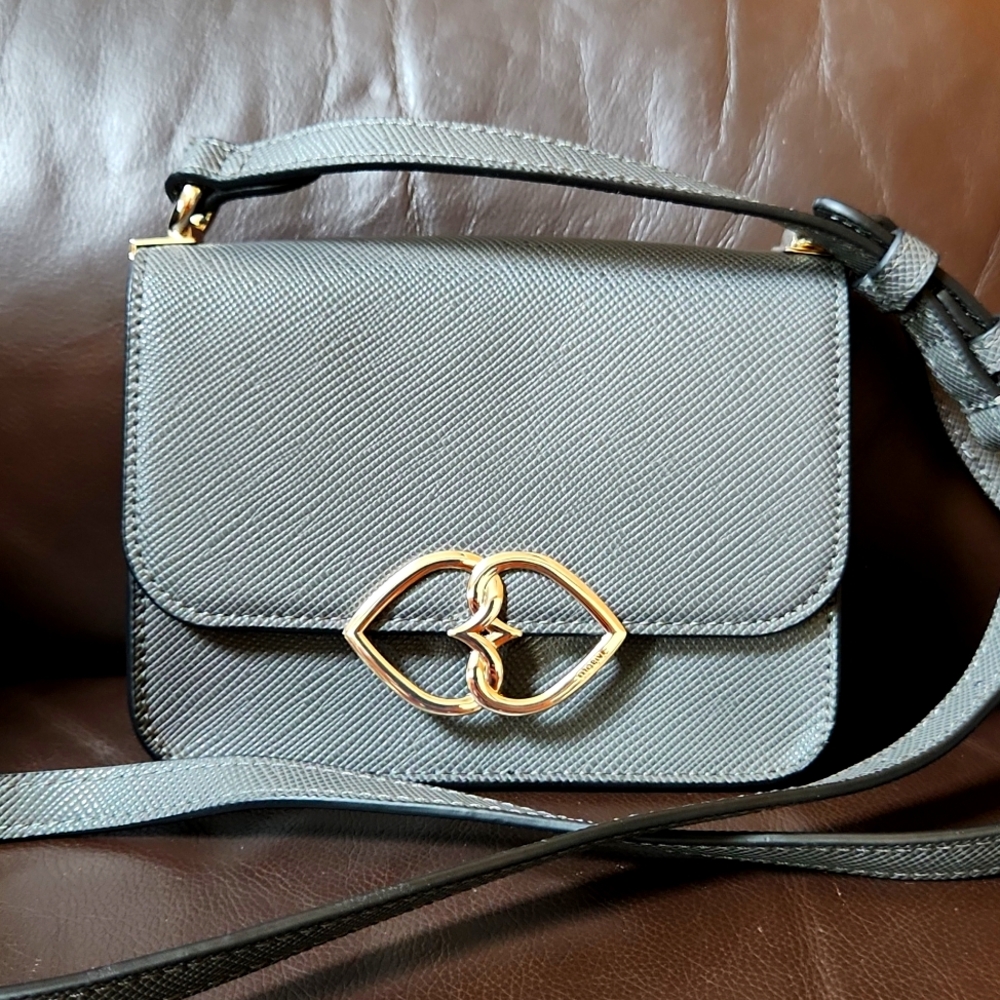 Gray Motivi Double Love Shoulder Bag